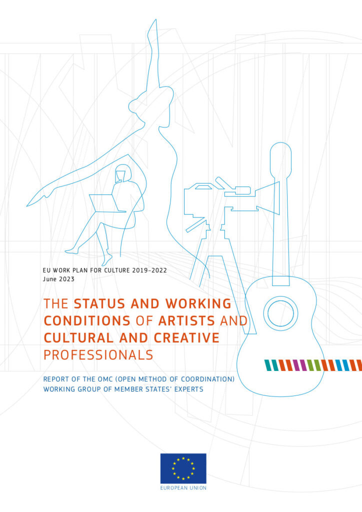 European Commission, Directorate-General for Education, Youth, Sport and Culture, (2023). The status and working conditions of artists and cultural and creative professionals : report of the OMC (Open Method of Coordination) group of EU Member States’ experts : final report, Publications Office of the European Union.